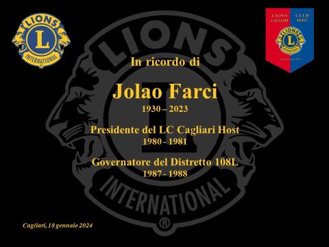 Il Lions Club Cagliari Host ha commemorato il Socio Jolao Farci